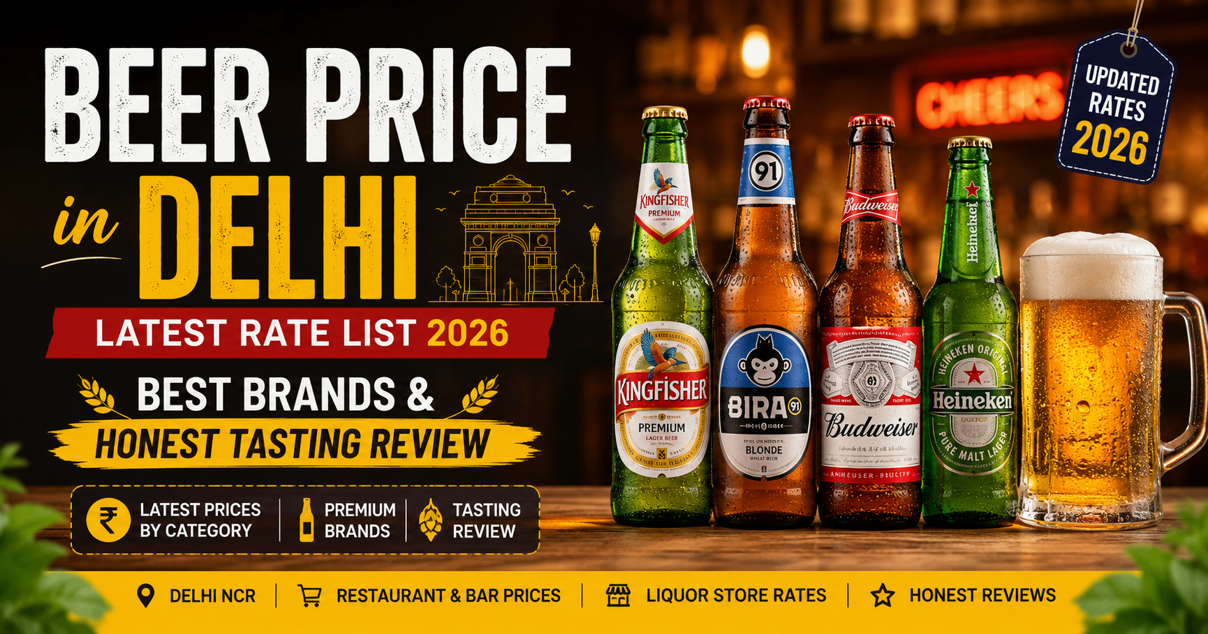 Beer Price in Delhi | Latest Rate List 2026 | Best Brands & Honest Tasting Review – 