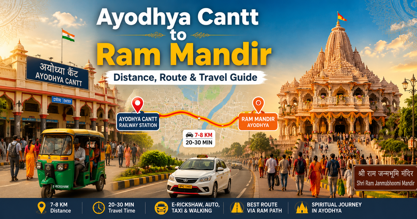 Ayodhya Cantt to Ram Mandir Distance, Route & Travel Guide
