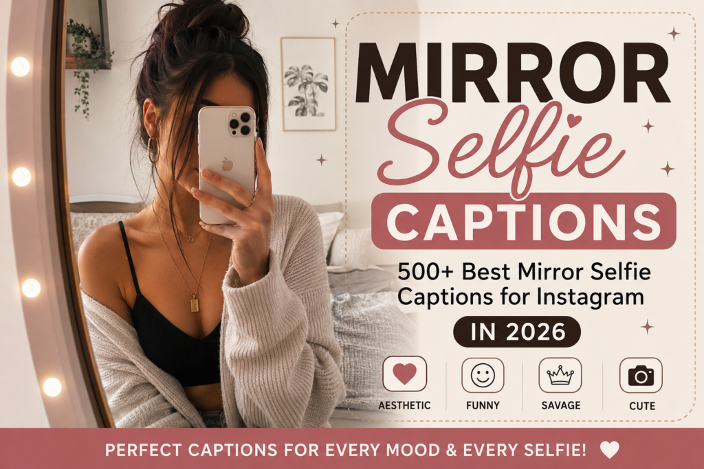 Mirror Selfie Captions: 500+ Best Mirror Selfie Captions for Instagram in 2026
