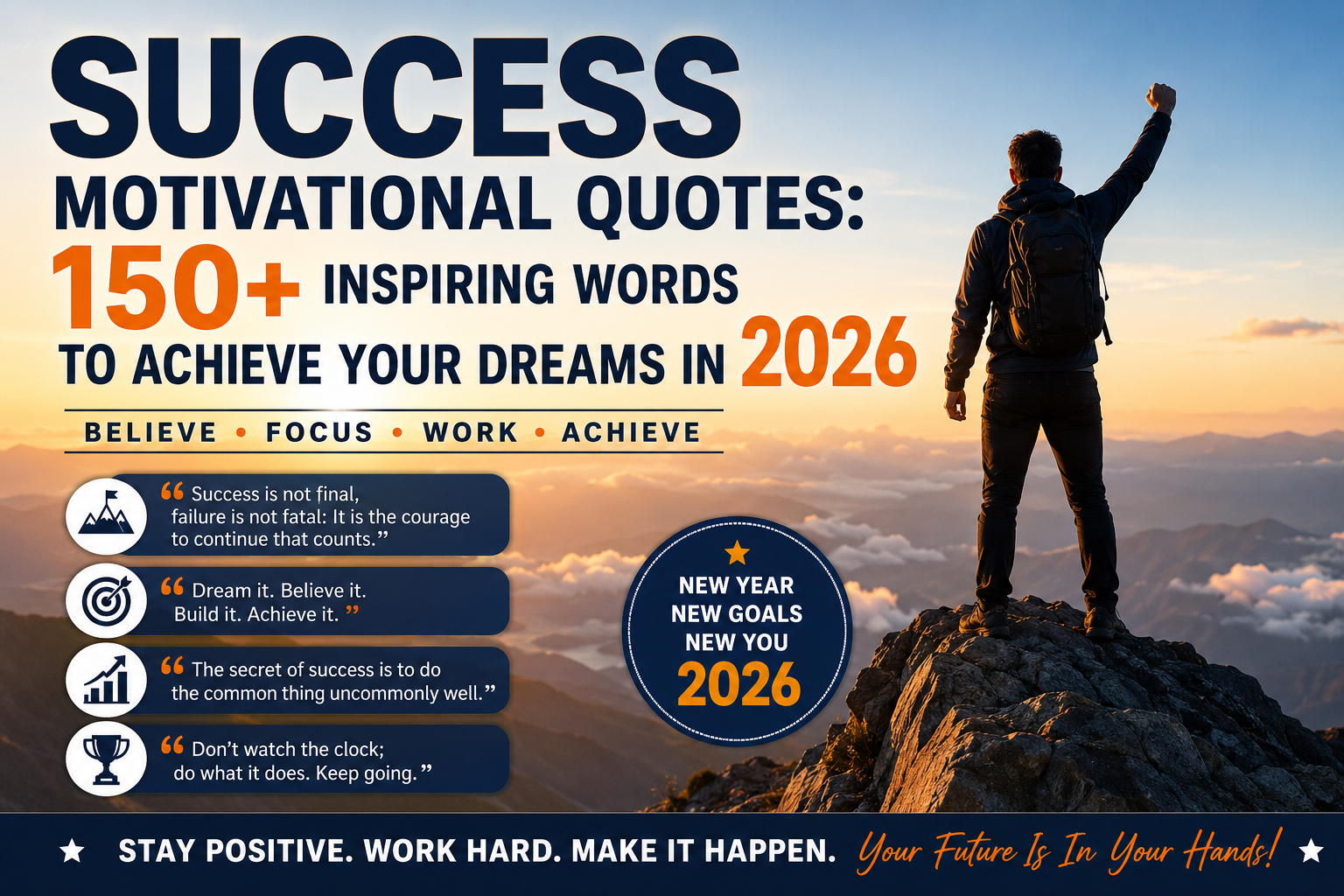 Success Motivational Quotes: 150+ Inspiring Words to Achieve Your Dreams in 2026